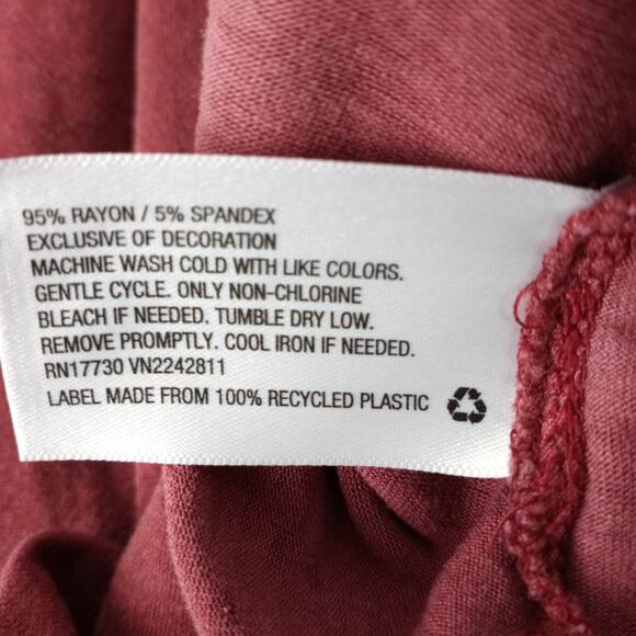 KNOX ROSE-Lace Topped Jersey Knit Boho Peasant Top-L - Picture 6 of 6